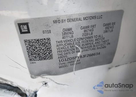 2018 Chevrolet Malibu Lt from USA, damaged, VIN 1G1ZD5ST9JF268634